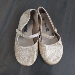Gold glitter smartfit dress shoes 9.5 toddler